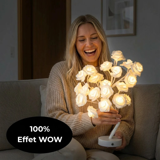 Rosélia - L’arbre lumineux aux 32 roses LED