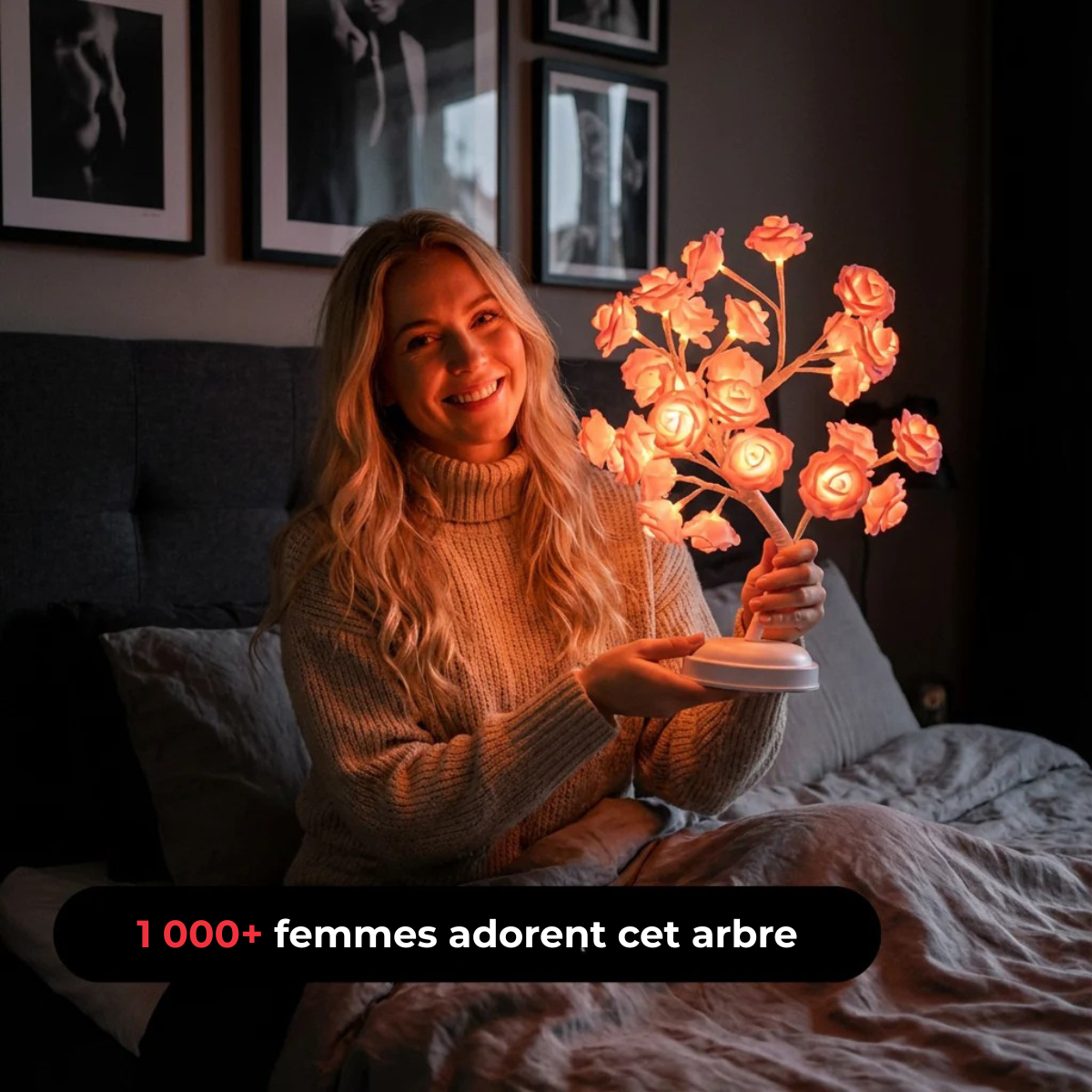 Rosélia - L’arbre lumineux aux 32 roses LED