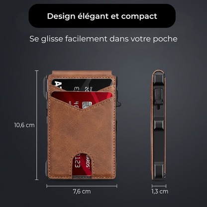 Le Portefeuille Titan - Minimaliste, fin et durable avec éjection rapide et protection RFID